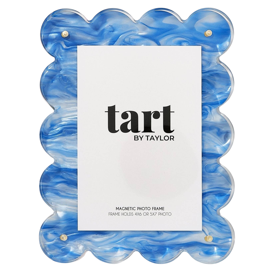 Blue Marbled Acrylic Picture Frame