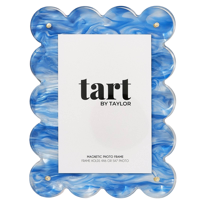 Blue Marbled Acrylic Picture Frame