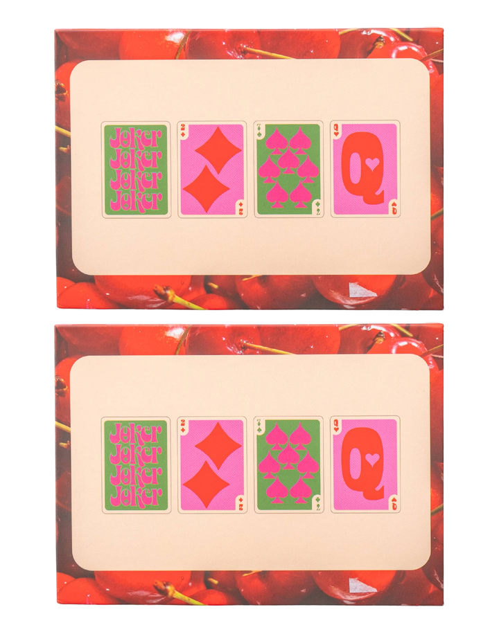 Playing Card Set- Cherry Stripe
