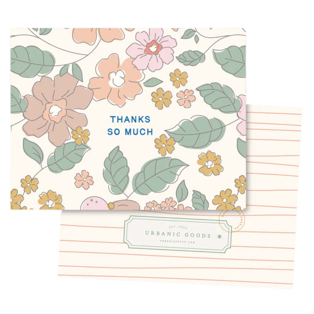 Thanks Umbrella Floral Boxed Card Set