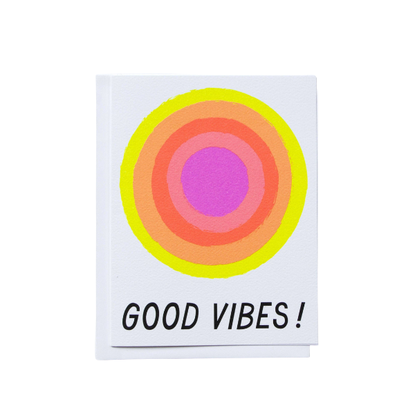 good vibes greeting card