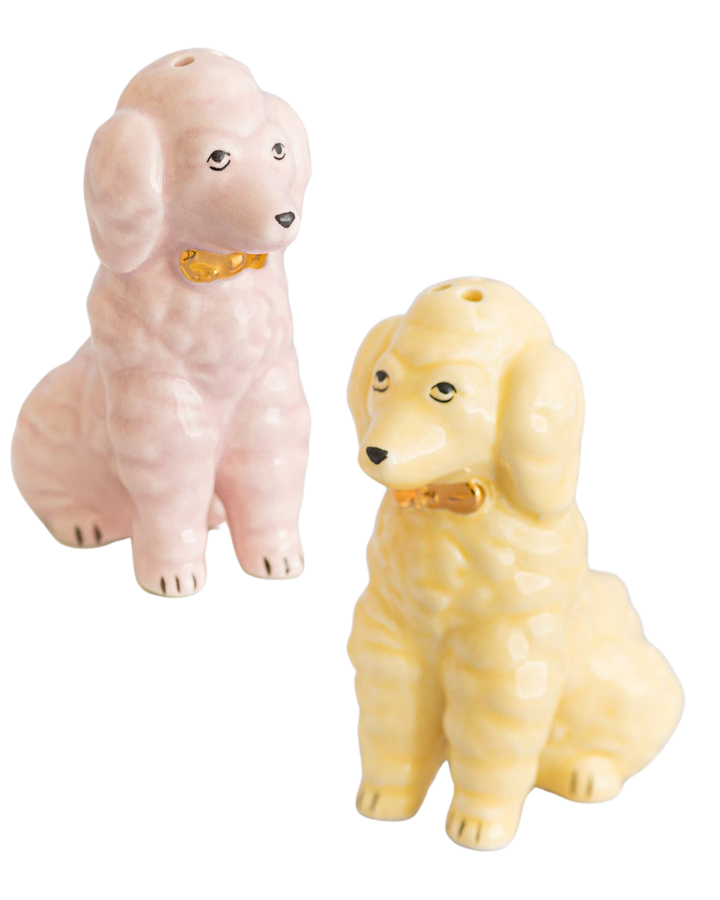 Pastel Poodle Salt & Pepper Shakers