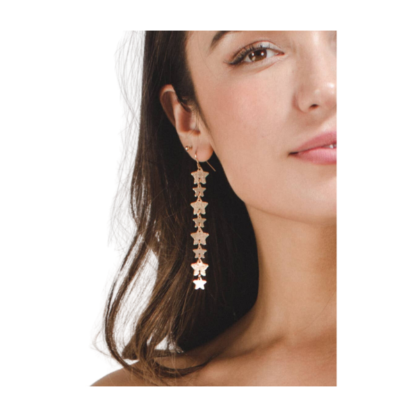 gold star earrings