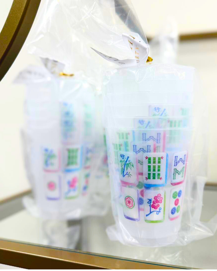 Mahjong Tiles Frosted Cups