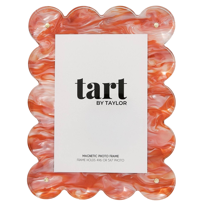 Orange Marbled Acrylic Picture Frame