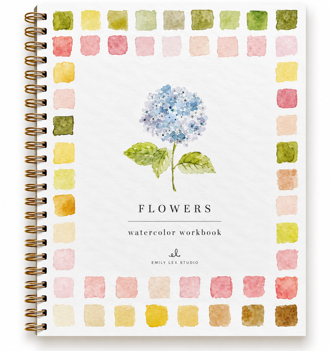 Flowers Watercolor Workbook