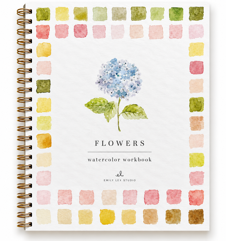 Flowers Watercolor Workbook