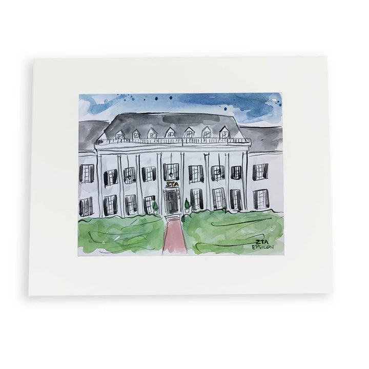 University of Arkansas Sorority House Print
