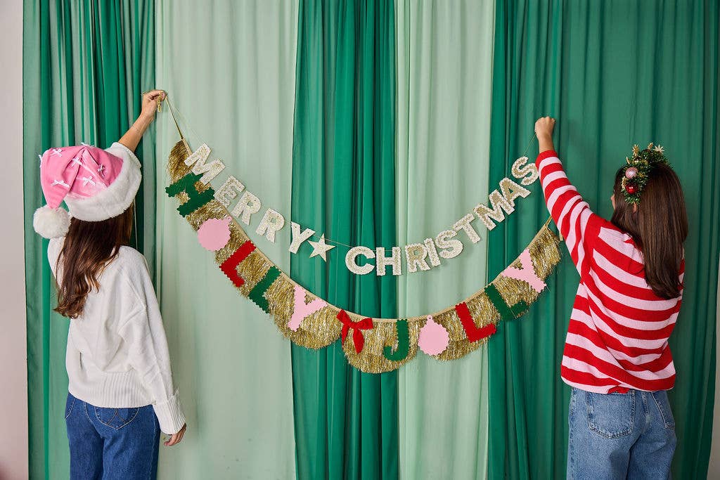 Holly Jolly Cheer Reuseable Banner