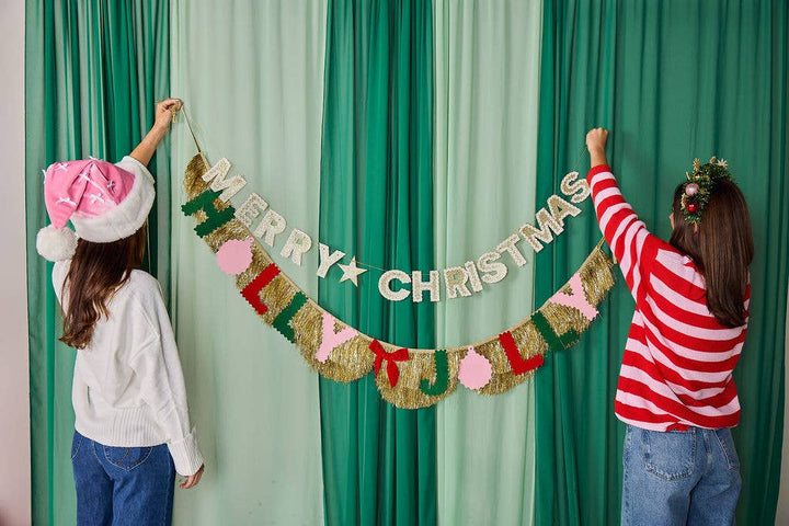 Holly Jolly Cheer Reuseable Banner