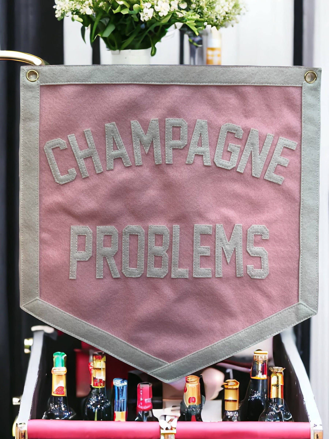 Champagne Problems Wall Pennant