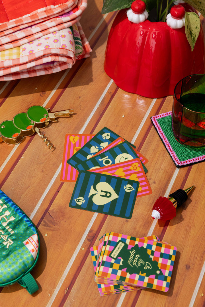 Colorful Plaid Waterproof Playing Cards