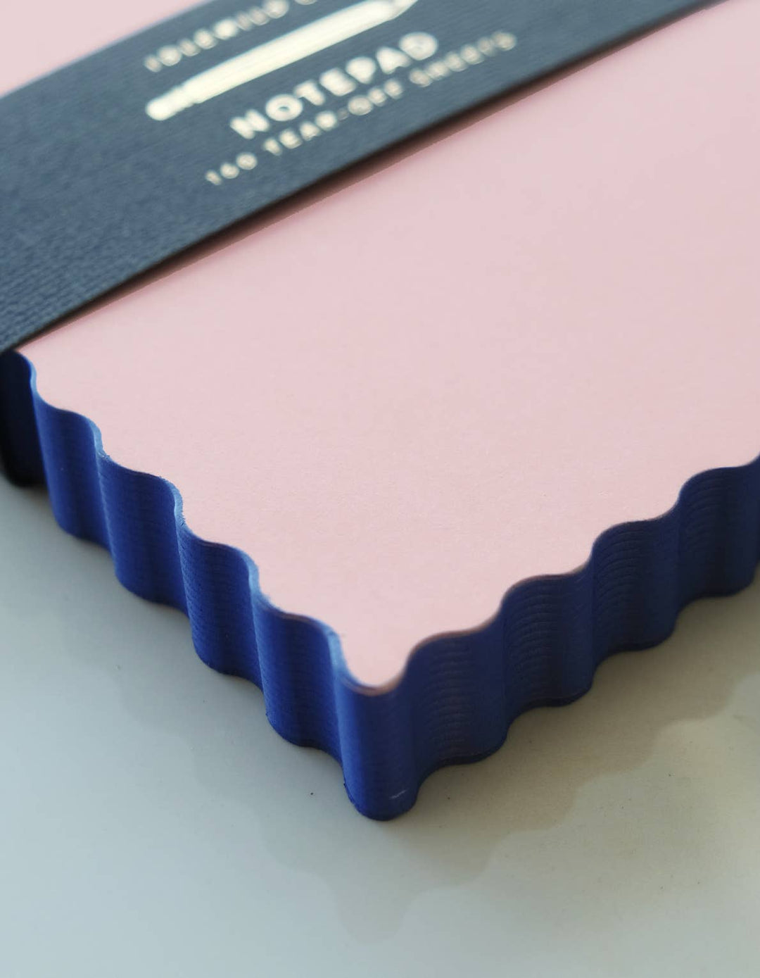 Peach + Indigo Edge Mini Wave Shaped Notepad