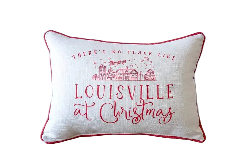 Main Street at Christmas Piped Pillow