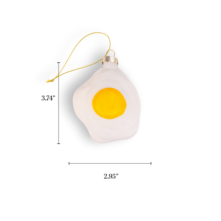 Fried Egg Glass Ornament