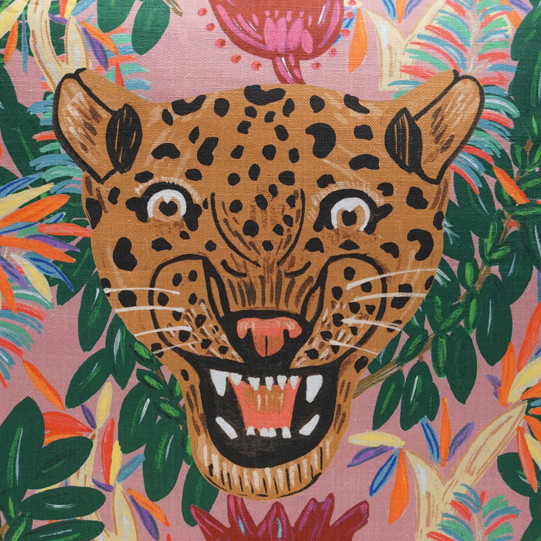 Genuine Pink Fierce Leopard Pillow