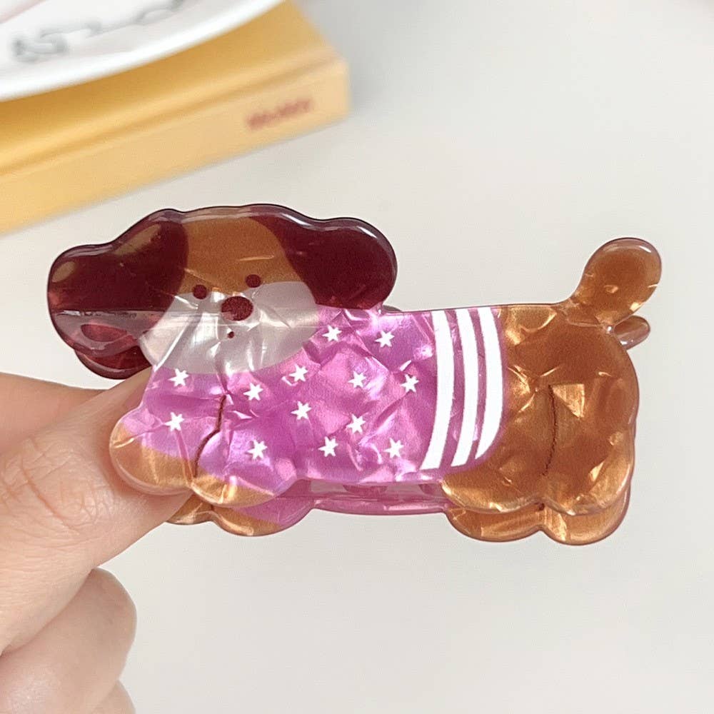 Pink Dog Hair Clip