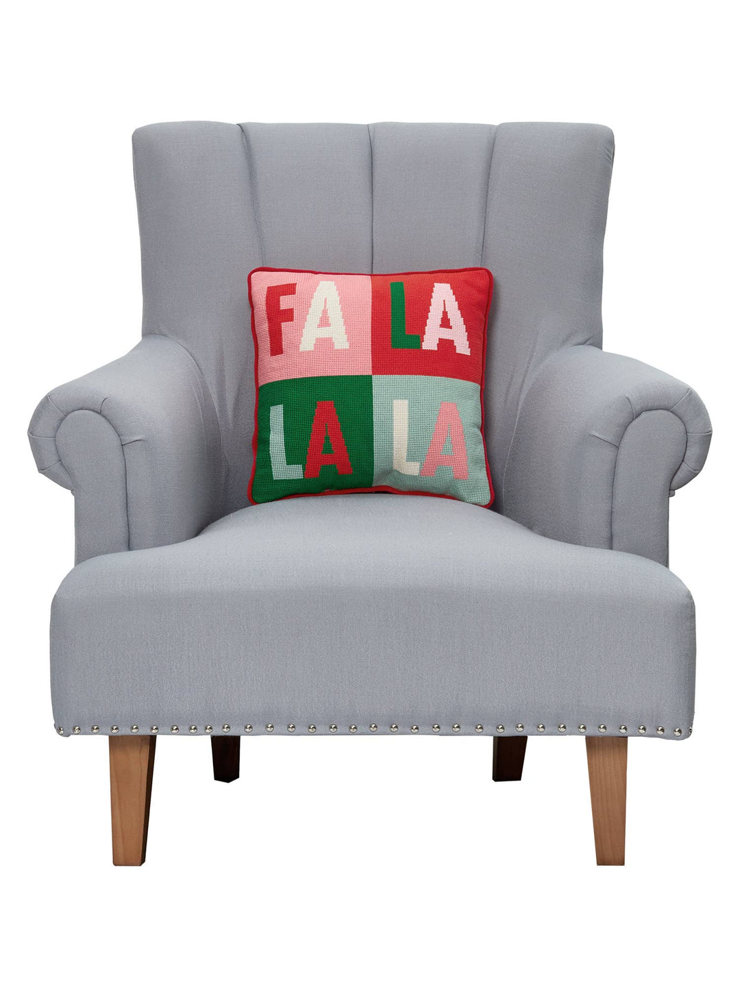 Fa La La Quadrant Embroidered Pillow - Ampersand