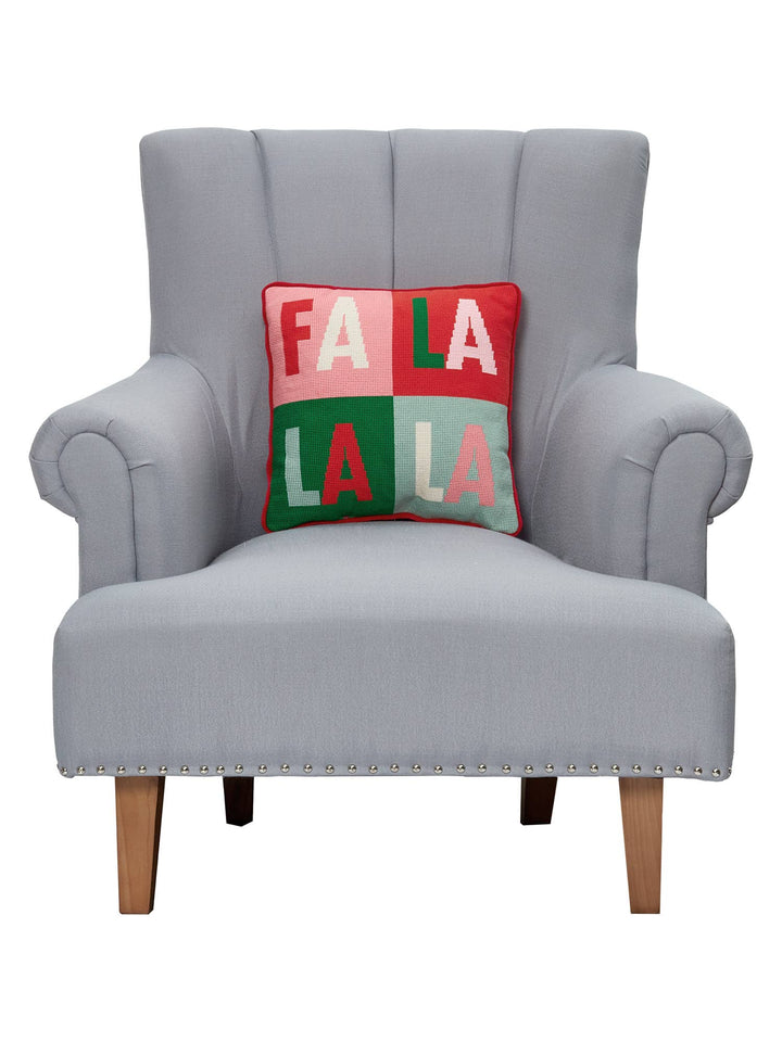 Fa La La Quadrant Embroidered Pillow - Ampersand