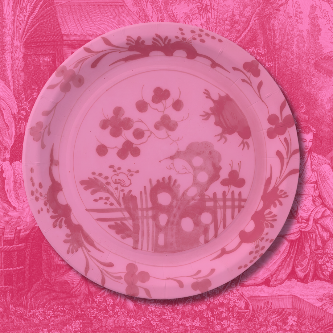 La Chinoiserie Rouge Paper Plate