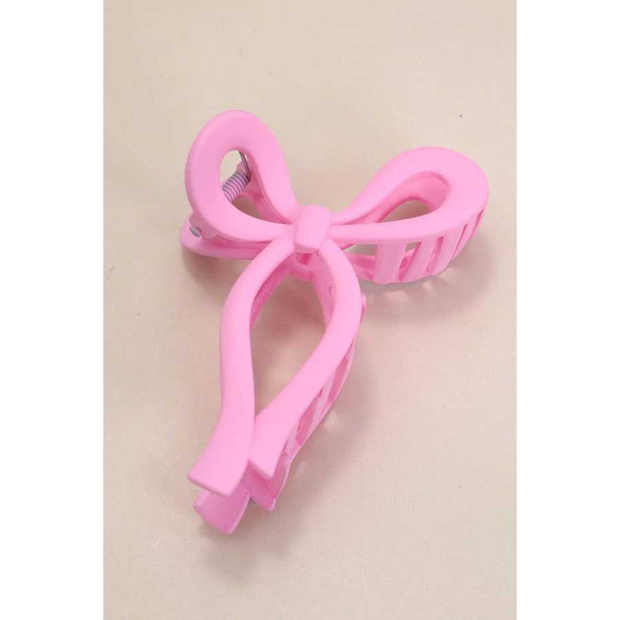 Red Matte Bow Clip