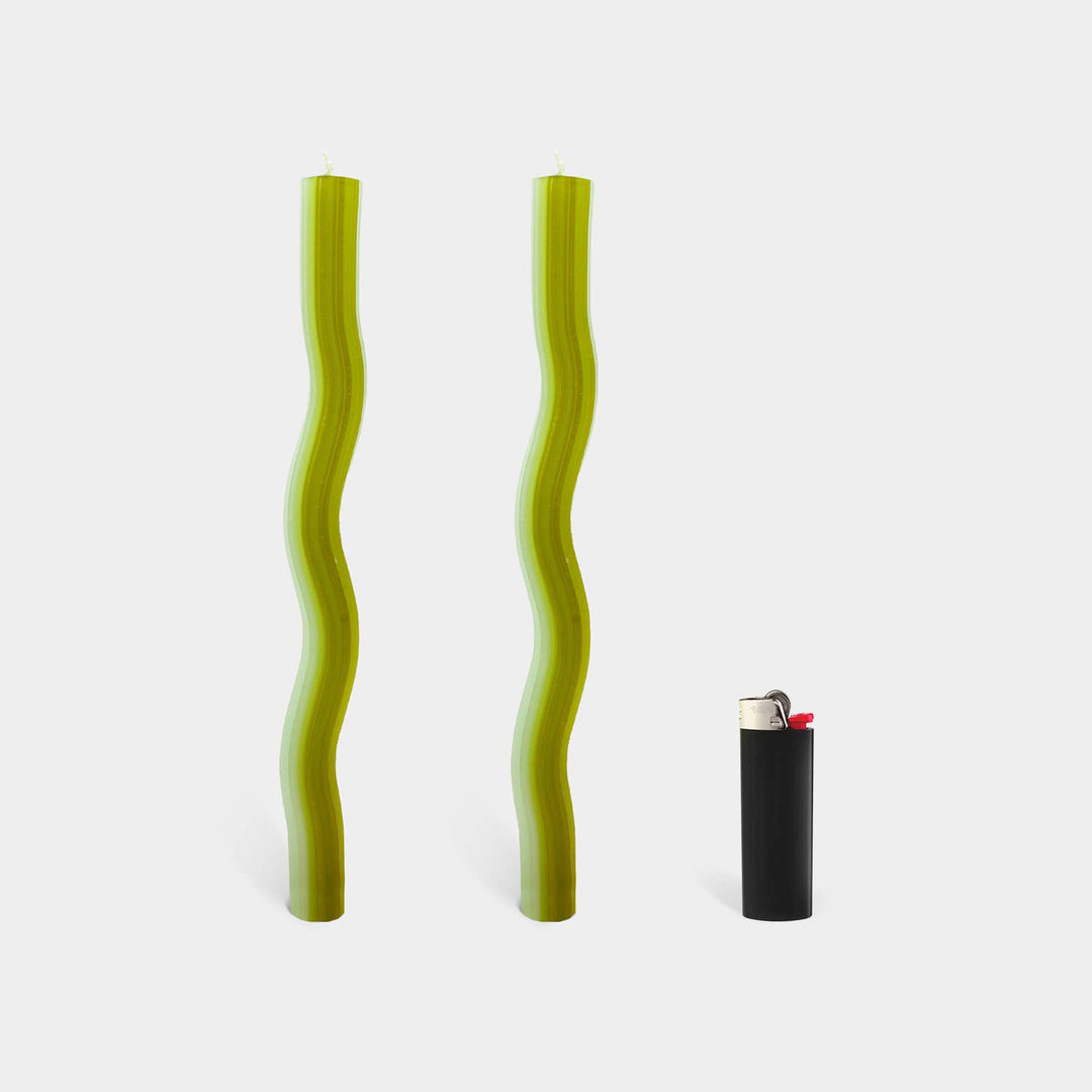 Green Wiggle Candles