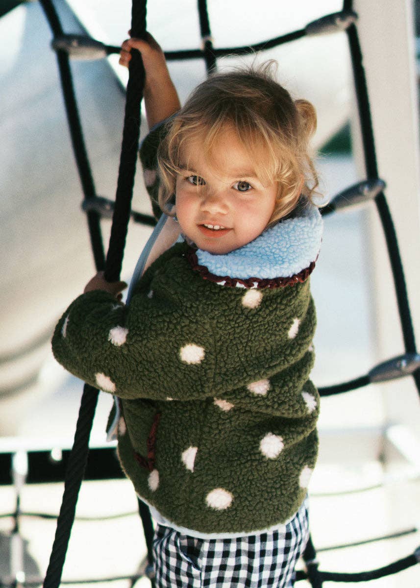 Kids Polka Dot Fleece Jacket