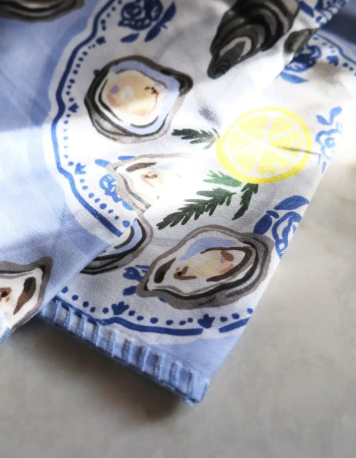 Oysters Cotton Tea Towel