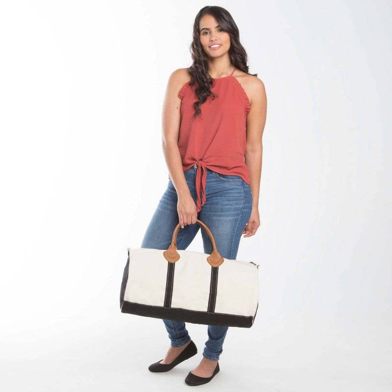 Navy Round Duffel