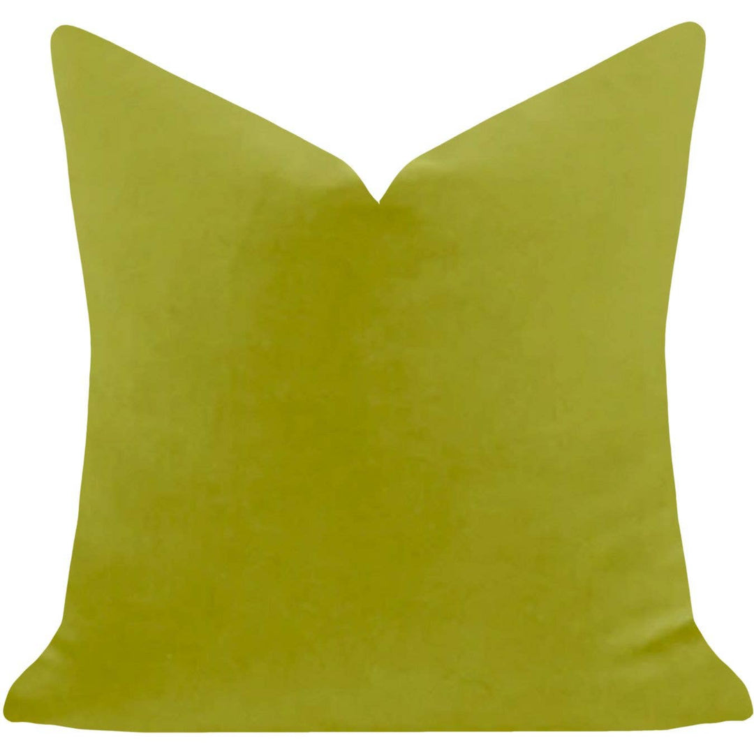 Green Solid Velvet Pillow
