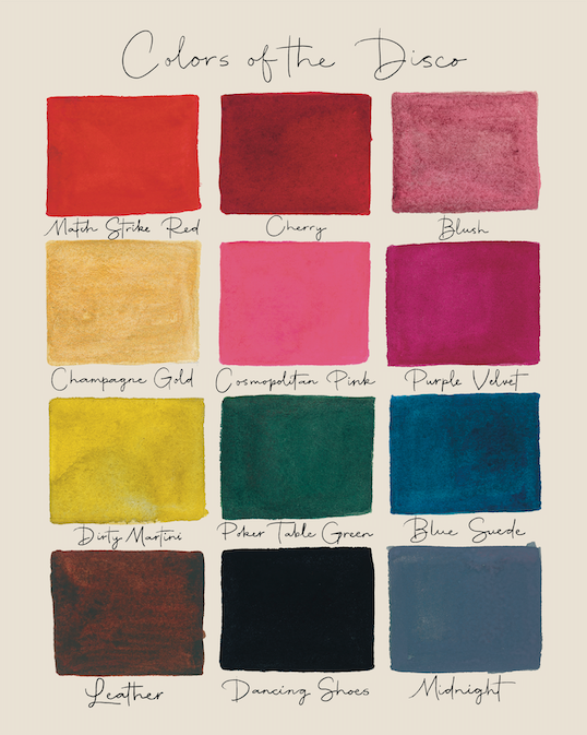 Disco Color Chart Art Print