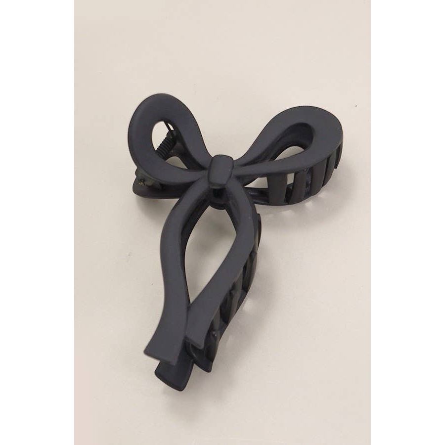 Red Matte Bow Clip