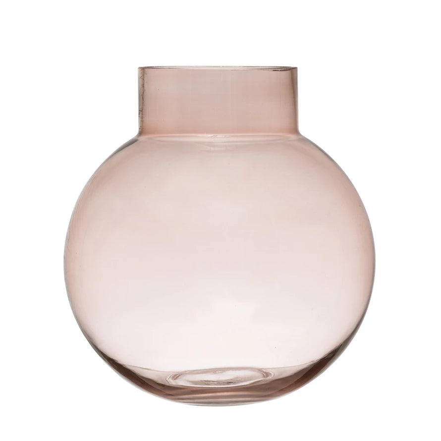 Rose Color Glass Vase
