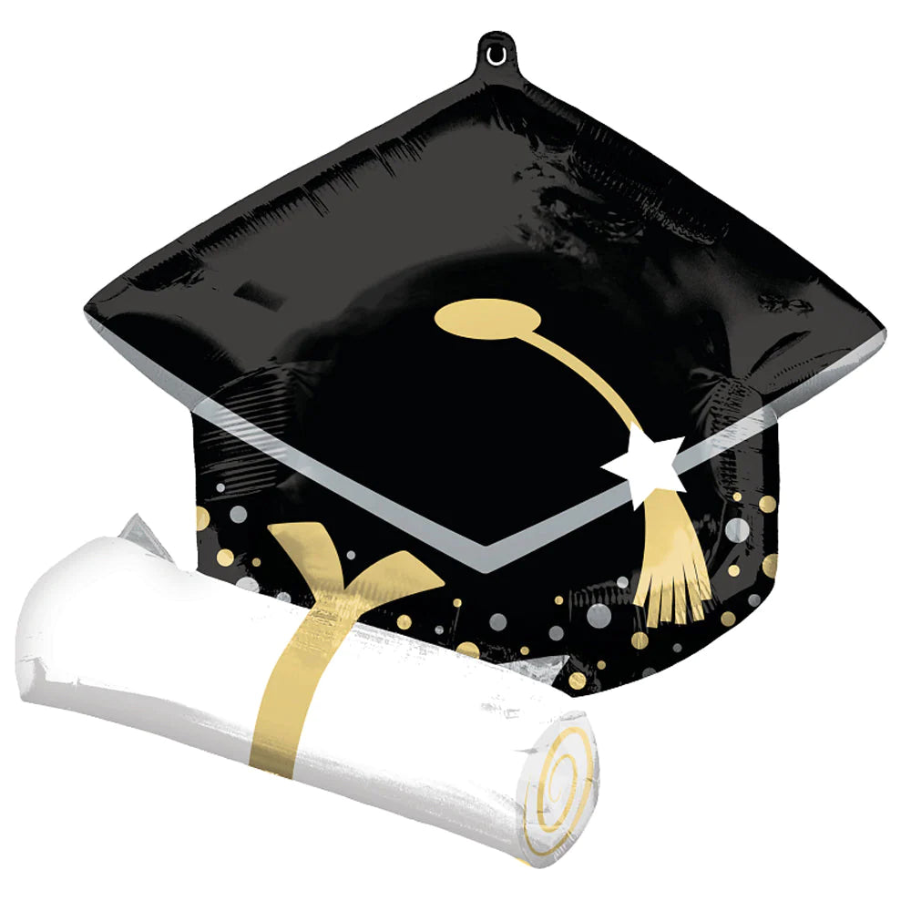 Black Grad Cap Balloon