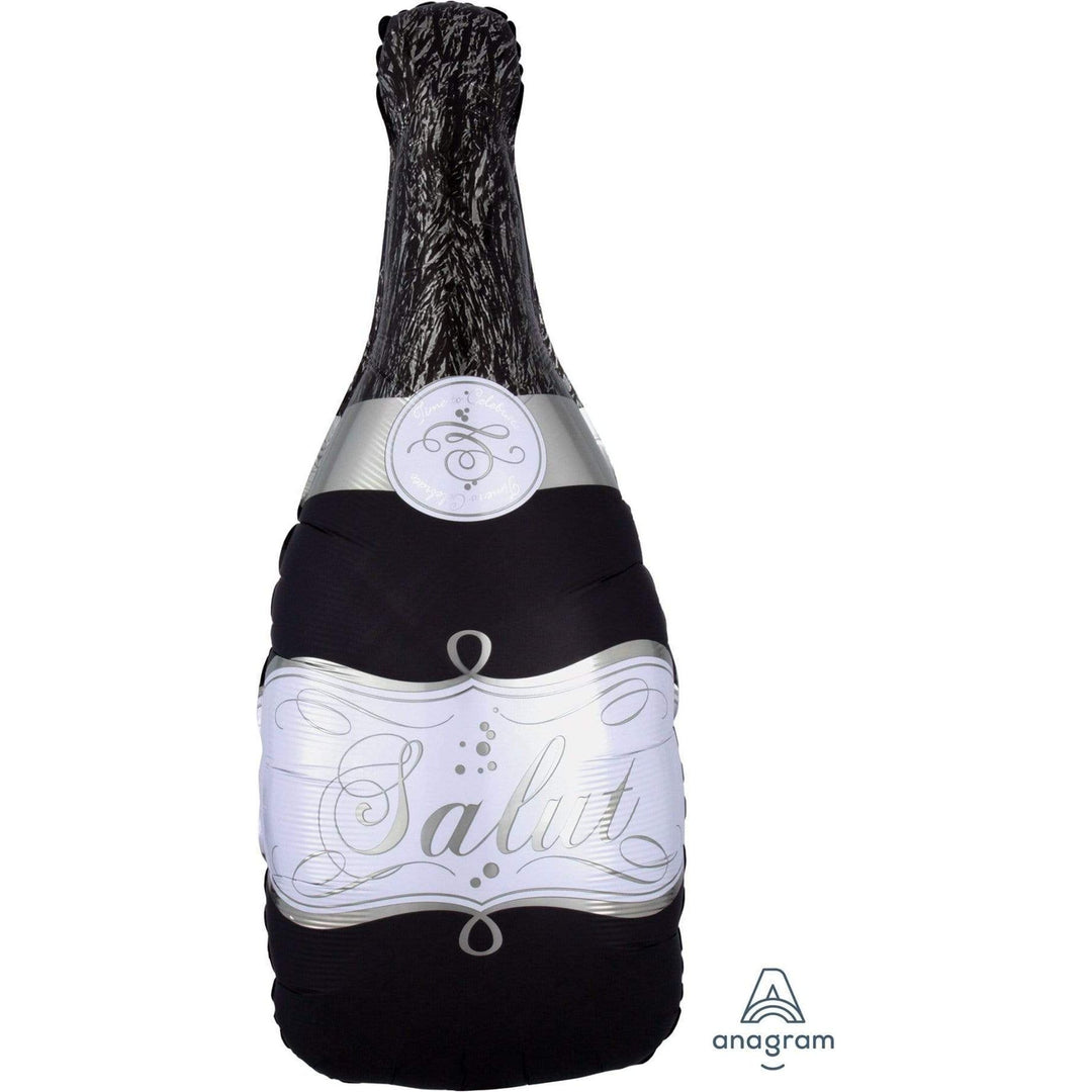 Black Champagne Bottle Balloon