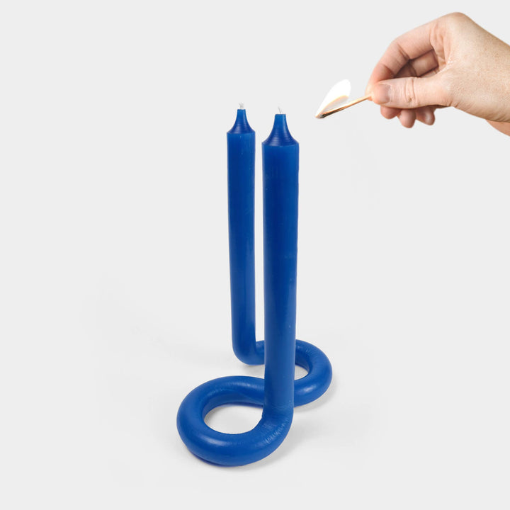 Royal Blue Twist Candle Sticks
