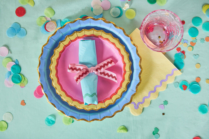 Rainbow Ric Rac Plates