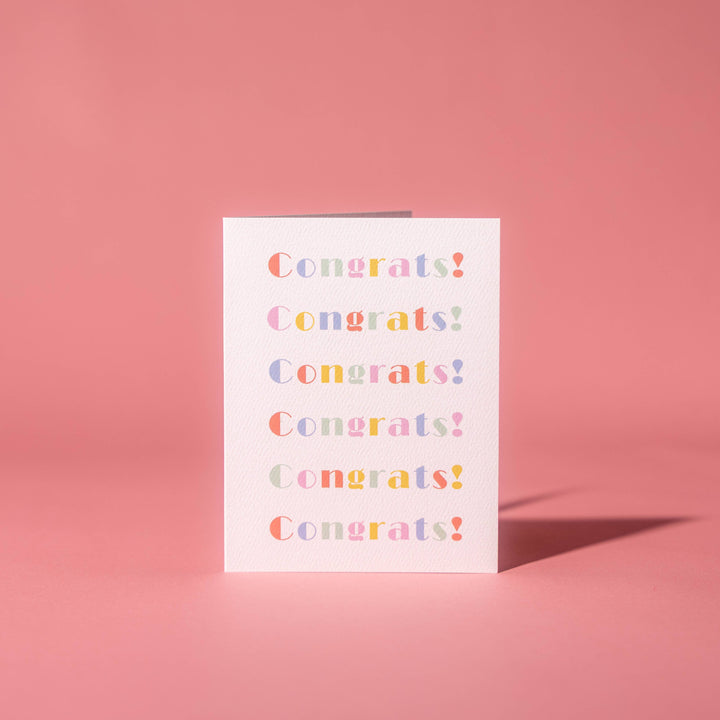 Congrats Colorful Text Card