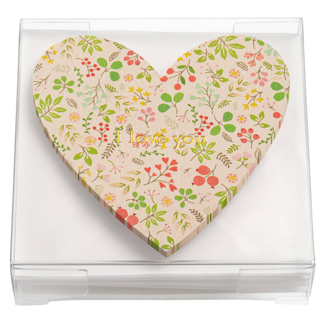 Love You Floral Heart Gift Enclosure