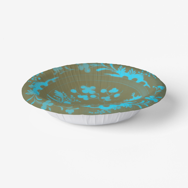 La Chinoiserie Teal Paper Plate