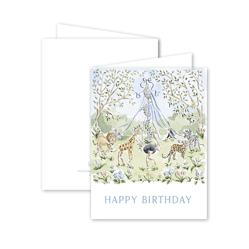 Maypole Birthday Card