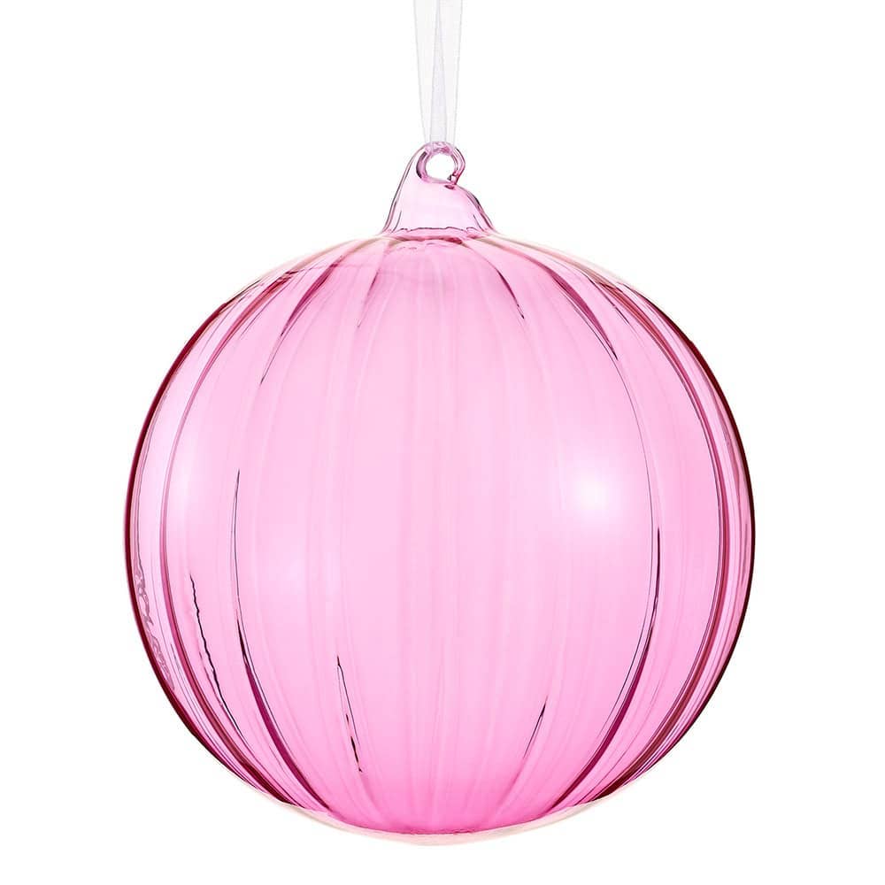 Glass Ball Ornament Pink