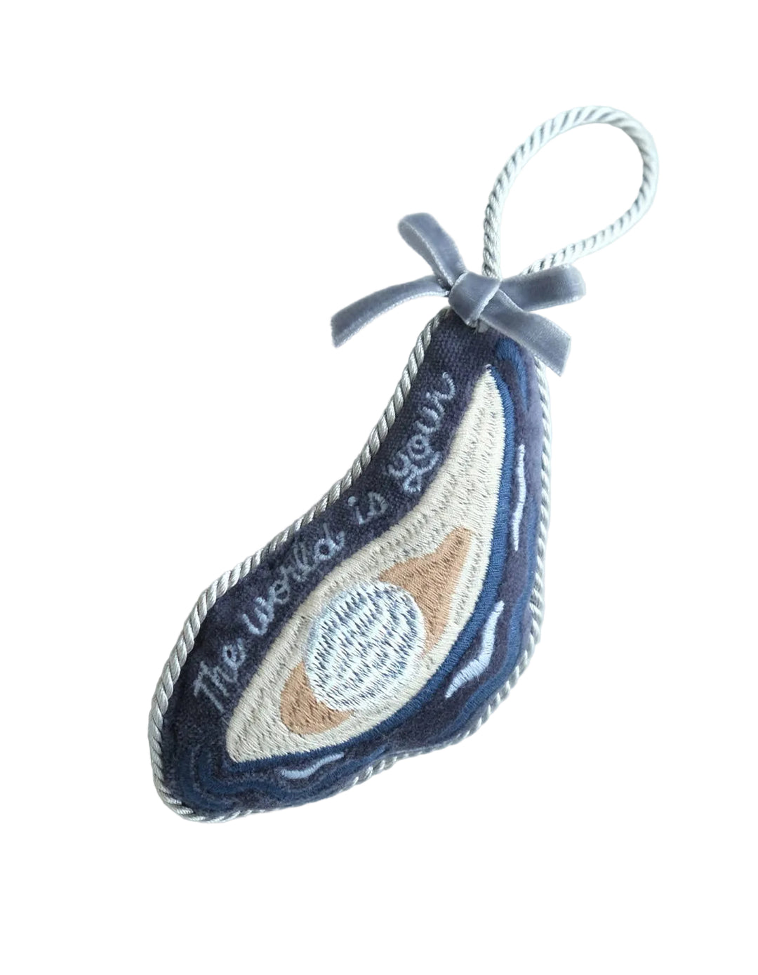 Oyster Embroidered Ornament