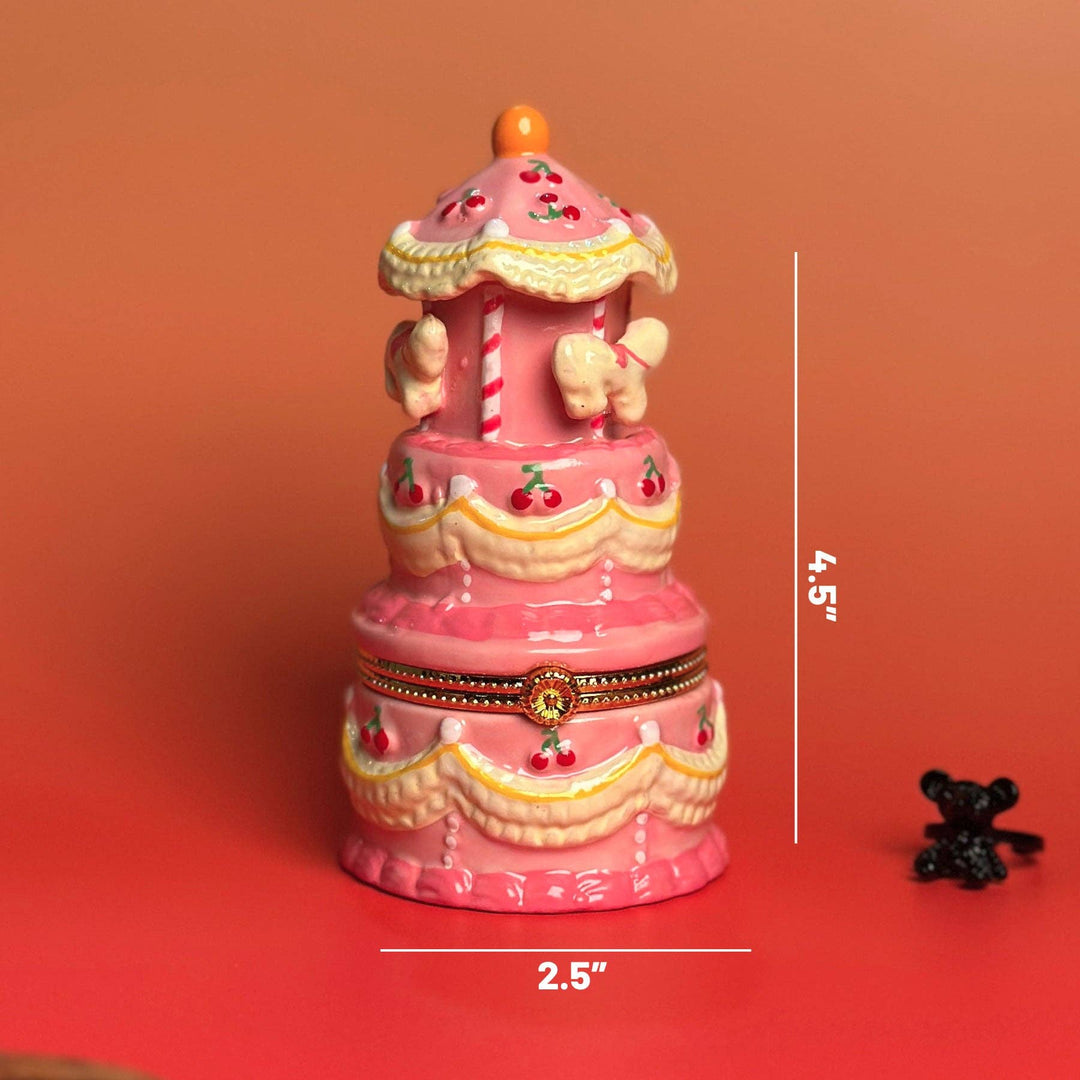 Pink Carousel Trinket Box