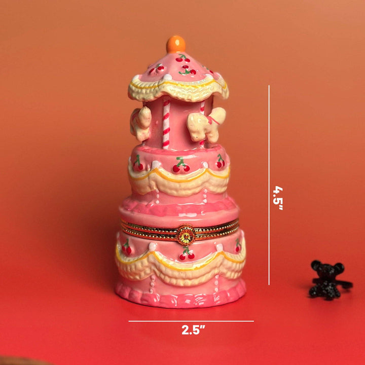 Pink Carousel Trinket Box