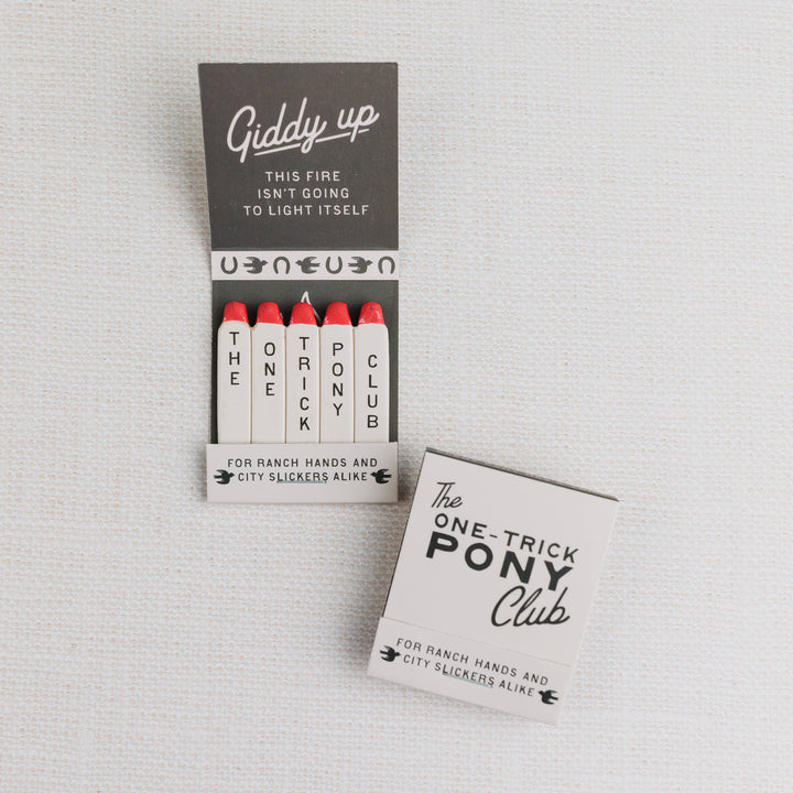 The One-Trick Pony Matchbook