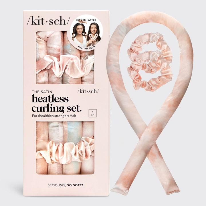Tie Dye Satin Heatless Curling Set