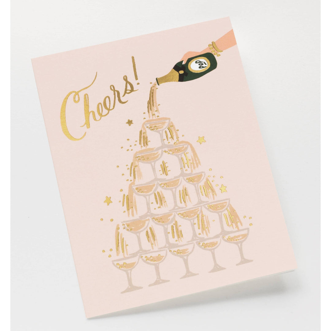 Champagne Tower Cheers Card
