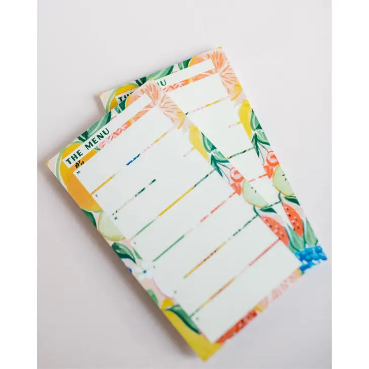 Weekly Menu Notebook 
