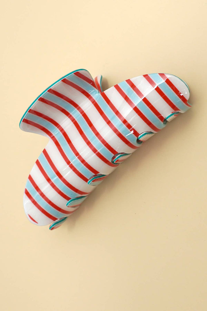 Pink Striped Clip